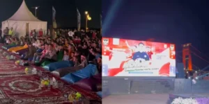 Nobar Bersama Pj Walikota Palembang, Ribuan Warga Padati Benteng Kuto Besak